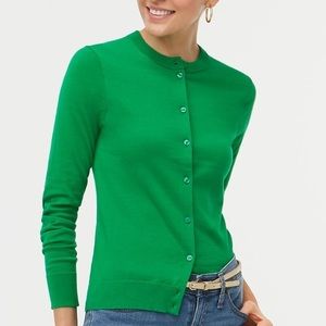 Light green J. Crew Clare cardigan